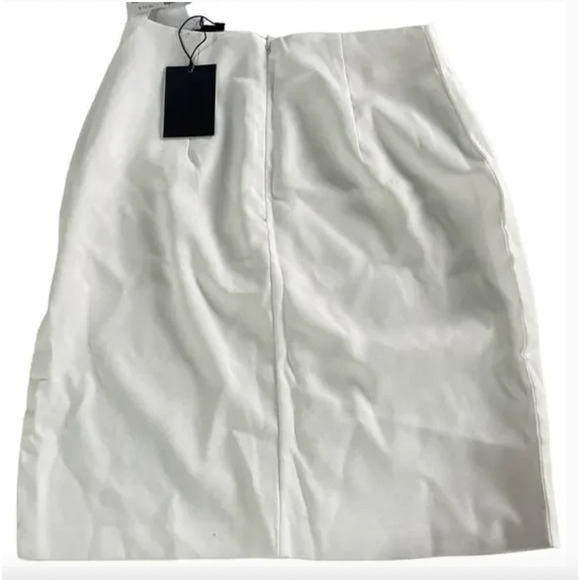 REVOLVE NBD Skirt Women X Small White Glam Cutout Straight Solid Zip Pencil Mini - Picture 5 of 9